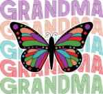 Butterfly, Grandma, echo stacked text, mothers day gift - free svg file for members