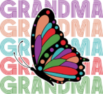 Grandma, echo stacked text, butterfly, mothers day gift - free svg file for members
