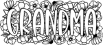 Grandma floral sign, gift for grandmom, tshirt design - free svg file for members