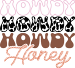 Howdy honey, echo stacked text, country tshirt design - free svg file for members