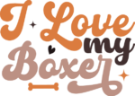 I love my boxer, dogs lover quotes - free svg file for members