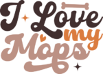 I love my mops, tshirt design for dogs lover - free svg file for members