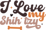 I love my shih tzu, dogs lover - free svg file for members