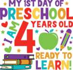 My 1st day of preschool, ready to learn, kids tshirt design - free svg file for members