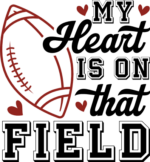 My heart is on that field, football lover tshirt design - free svg file for members