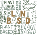 Plant based, vegetarian vegan tshirt design - free svg file for members