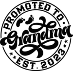 Promoted to grandma, est 2023, Baby announcement, tshirt design - free svg file for members