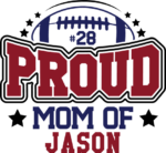 Proud mom of, personalized football t-shirt design - free svg file for members