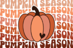 Pumpkin season, echo stacked text, fall tshirt design - free svg file for members