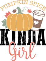 Pumpkin spice kinda girl, fall vibes tshirt design - free svg file for members