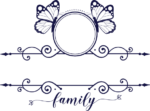 Ornamental monogram frame, Custom Family name, home decor - free svg file for members
