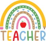 Teacher rainbow, tshirt design for teacher - free svg file for members