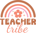 Teacher tribe, rainbow design, t-shirt design for teacher - free svg file for members