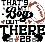 Thats my boy out there, Custom number, parents football day tshirt design - free svg file for members