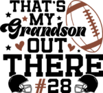 Thats my grandson out there, Personalized number, football tshirt design - free svg file for members