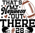 Thats my nephew out there, Custom number, football tshirt design - free svg file for members