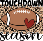 Touchdown season, leopard skin, football lover tshirt design - free svg file for members