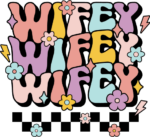 Wifey, echo stacked text, Wedding anniversary gift for wife - free svg file for members