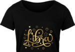 Libra sign, golden png for sublimation, birthday tshirt design - free svg file for members