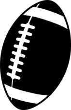 American football ball silouette, clipart image - free svg file for members