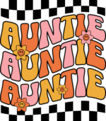 Auntie, echo stacked text, family or aunt's day present - free svg file for members