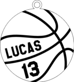 Personalized Basketball ball Keychain design - free svg file for members