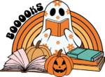 Ghost reading Book, rainbow, halloween, autumn sweatshirt design - free svg file for members