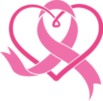 Heart and pink ribbon clipart image, Breast cancer awareness - free svg file for members