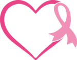 Heart and Ribbon clipart image, Breast Cancer Awareness - free svg file for members