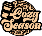 Cozy season, leopard skin, fall hoodie design - free svg file for members