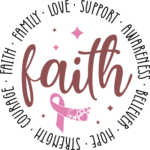 Faith, breast cancer awareness, tshirt design - free svg file for members