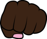 Black fist clipart image - free svg file for members