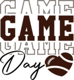 Game day, echo stacked text, football fan tshirt design - free svg file for members