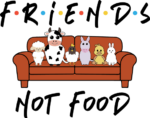 Friends, not food, funny vegetarian tshirt design - free svg file for members
