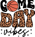 Game day vibes, leopard skin, basketball fan tshirt design - free svg file for members