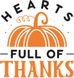 Hearts full of thanks, thanksgiving day tshirt design - free svg file for members