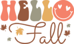 Autumn tshirt design, Hello fall - free svg file for members