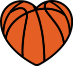 Heart made of Basketball ball clipart image - free svg file for members