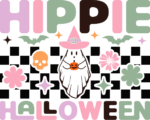 Hippie Halloween, checkered design, tshirt design for Halloween - free svg file for members