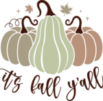 Fall tshirt design, Its fall yall, pumpkins clipart image - free svg file for members