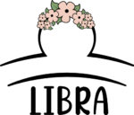 Libra zodiac sign with floral crown, birthday tshirt design - free svg file for members