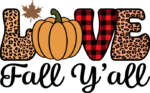 Love fall yall, leopard skin, autumn tshirt design - free svg file for members