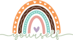 Love yourself, rainbow design, self love tshirt design - free svg file for members