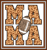 Mama sign in a frame, Leopard skin, Football tshirt design - free svg file for members