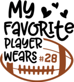 My favorite player wears, personalized number, football fan tshirt design - free svg file for members