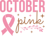 October pink, breast cancer awareness sweatshirt design - free svg file for members