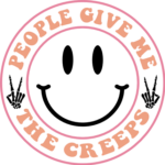 People give me the creeps, smiley emoji, Halloween tshirt design - free svg file for members