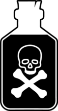 Poison bottle silhouette - free svg file for members