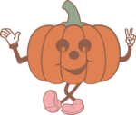 Pumpkin emoji clipart image, thanksgiving day - free svg file for members