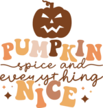 Pumpkin spice and everything nice, Halloween sweatshirt design - free svg file for members